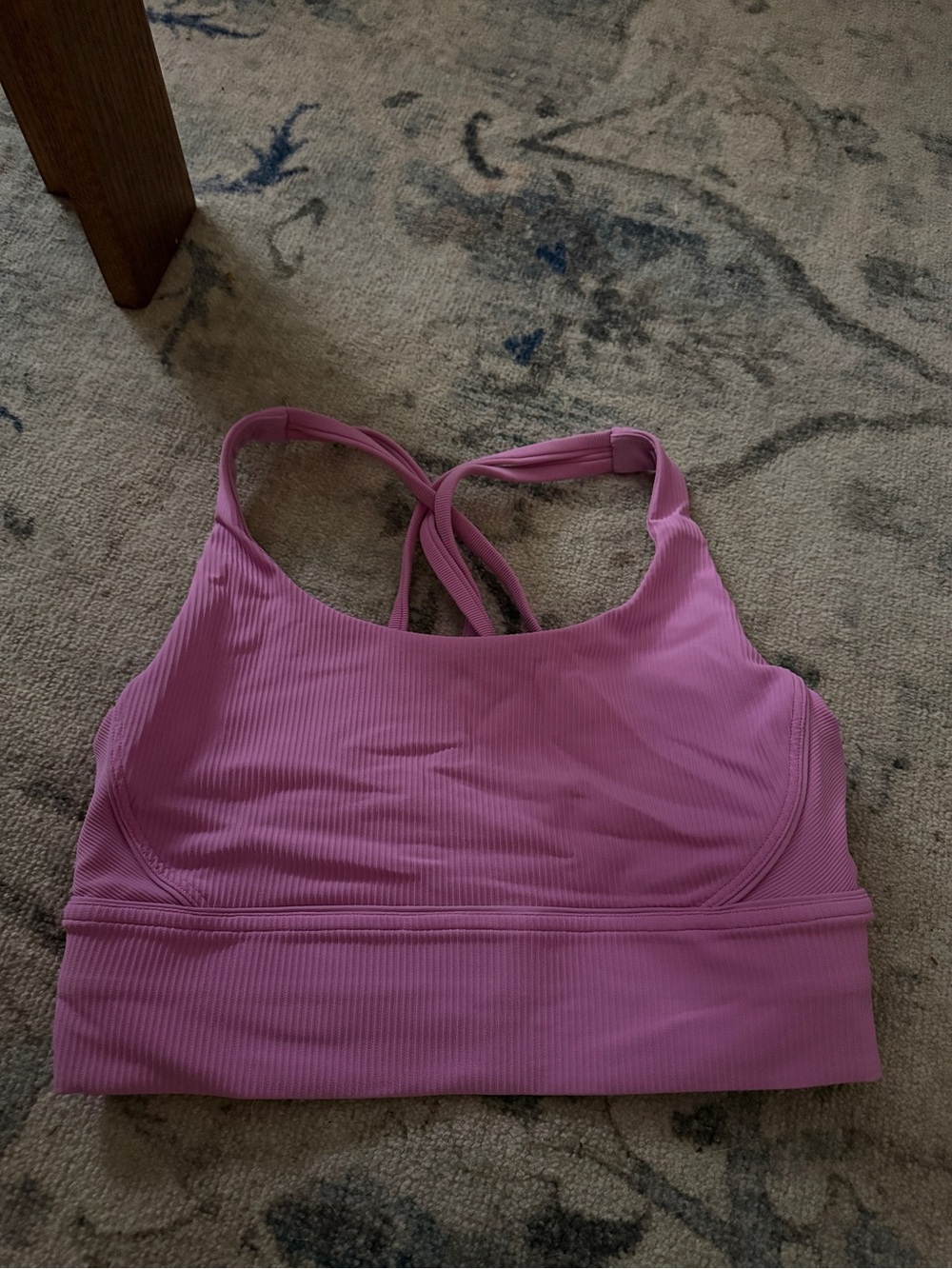 Lululemon longline energy bra - ribbed pink